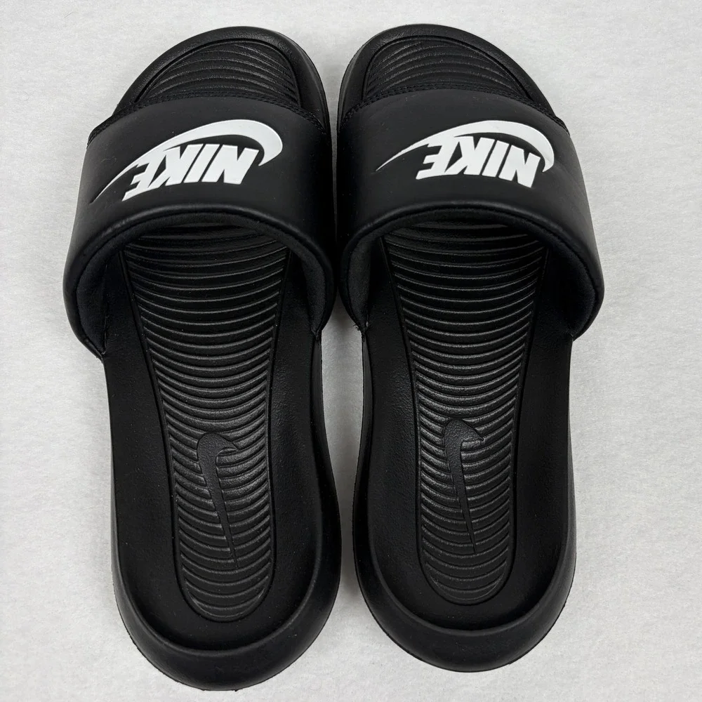 Nike Victori One Mens Slide Sandals Black White CN9675-002 Size 8
